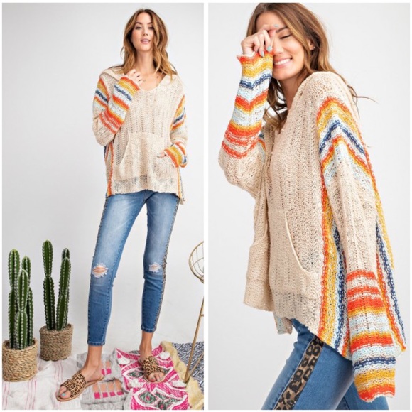 Hooded knitted pullover - Picture 3 of 8